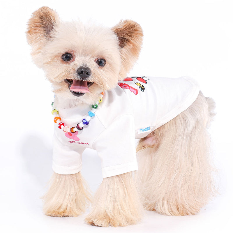 MookiPet® White T-Shirt for Dogs & Cats