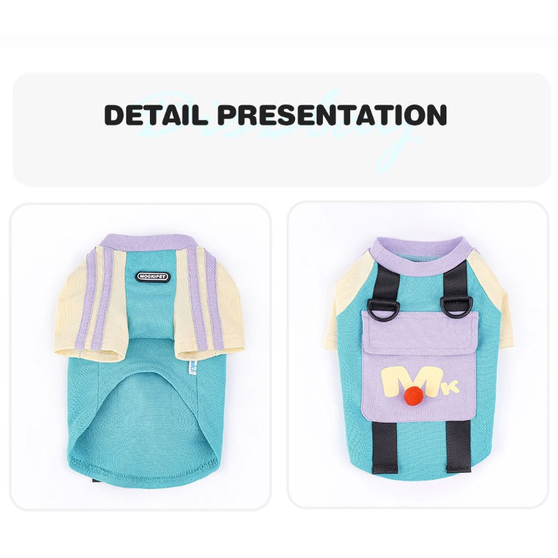 MookiPet® Functional Pocket Contrast T-Shirt for Dogs