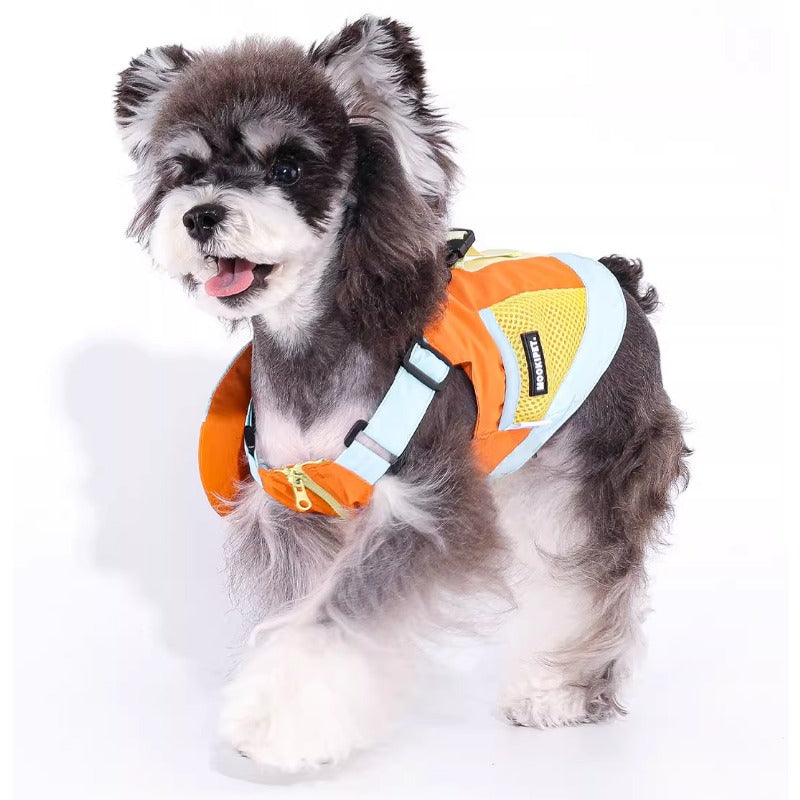 MookiPet® Vibrant Orange Outdoor Vest & Hat for Dogs