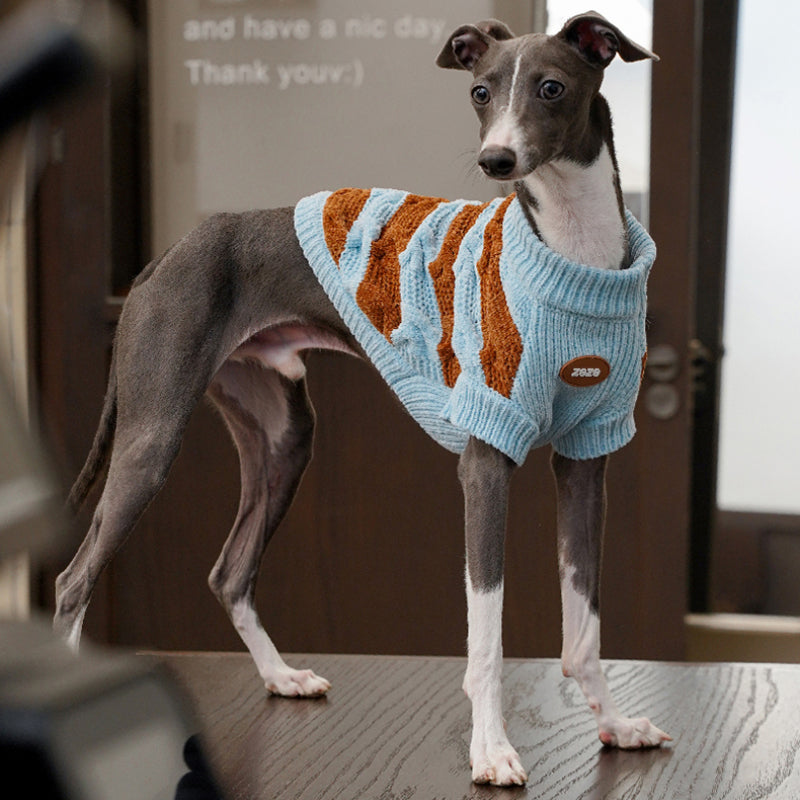 ZEZE® Chenille Striped Pet Sweater