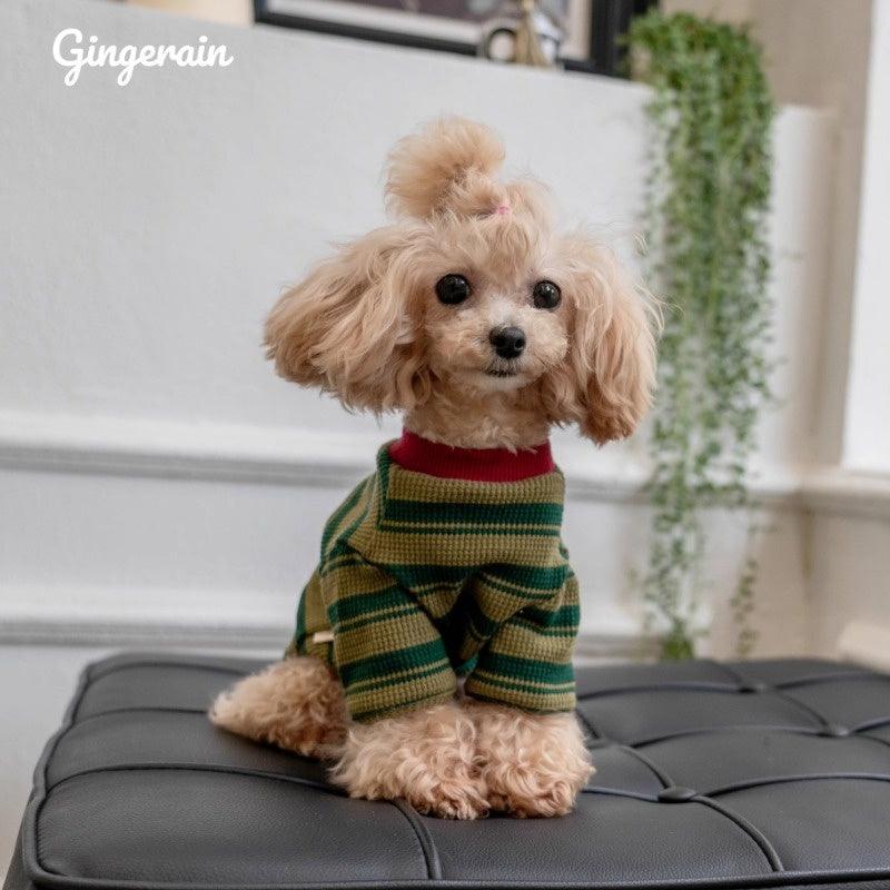 GINGERAIN® Cotton Striped Dog T-Shirt - KIKOPALS