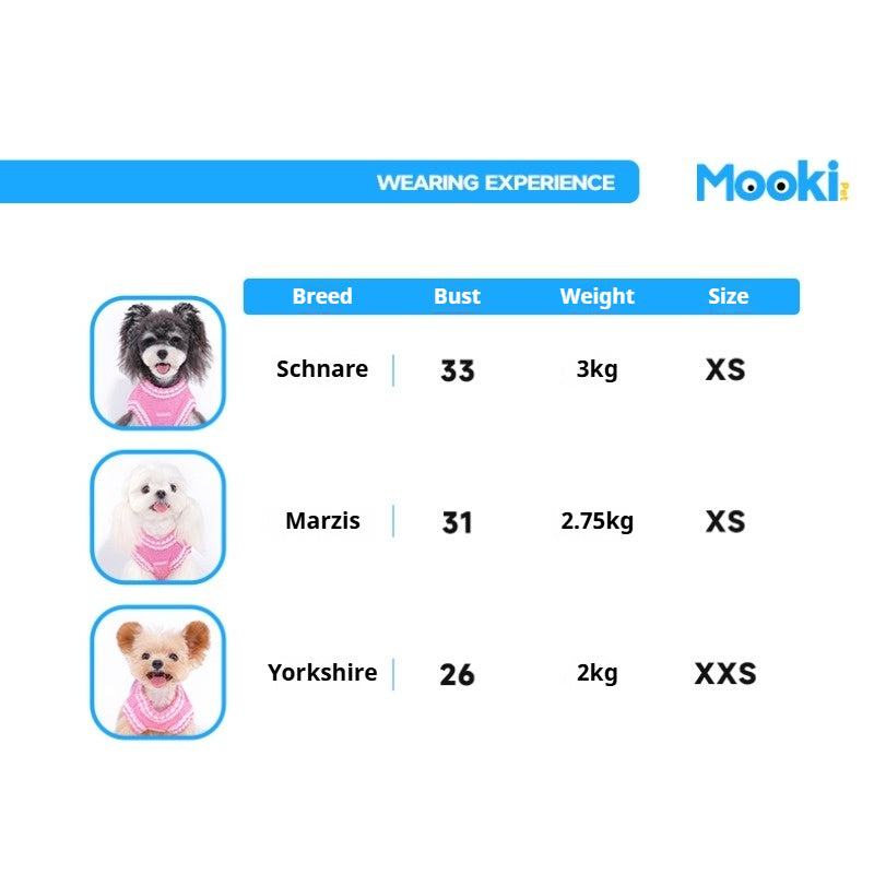 MookiPet® Pink Baseball Sports Vest for Dogs