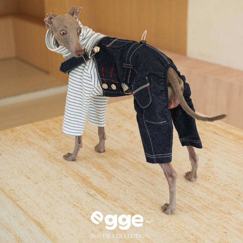 egge® Vintage Denim Overalls for Dogs