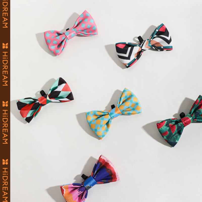 HiDREAM® Colorful Series Dog Bow Tie Collar for Dogs & Cats