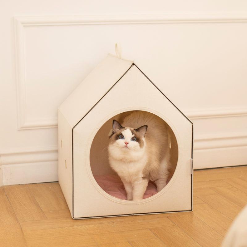 WURENDAO® Half-Covered Igloo Cat Bed - KIKOPALS