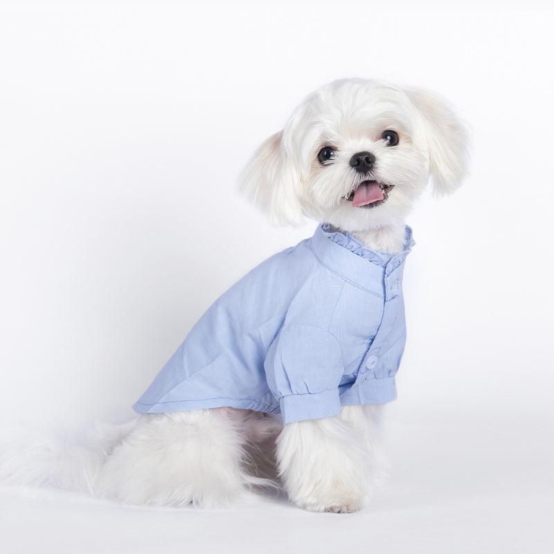 MQPET® Floral Lace-Collar Cotton-Linen Shirt - KIKOPALS