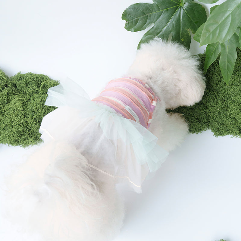 MARSHMALLOW® Sweetheart Stripe Dress for Dogs – Pink/Brown