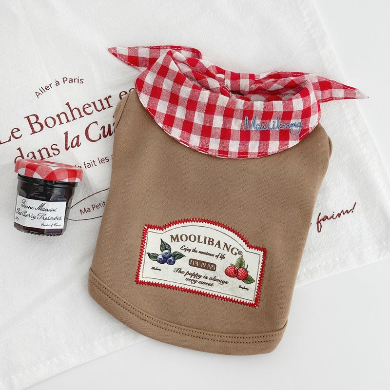 MooliBang® Plaid Collar Sleeveless Vest for Small Dogs – Blue/Red