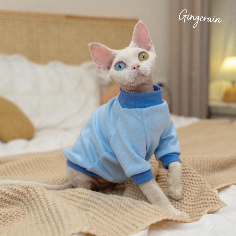 GINGERAIN® Warm Color-blocked Cat T-Shirt - KIKOPALS