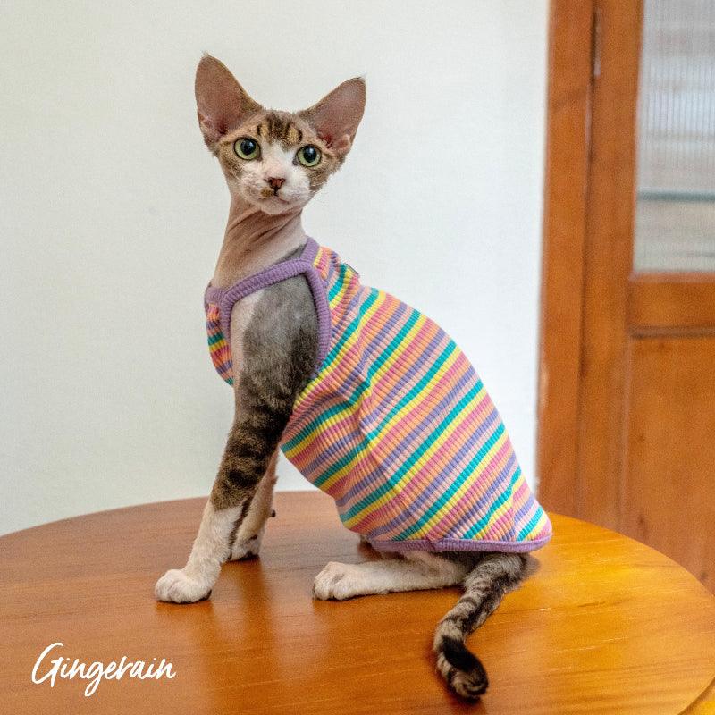 GINGERAIN® Cotton Stretch Cat Vest - KIKOPALS