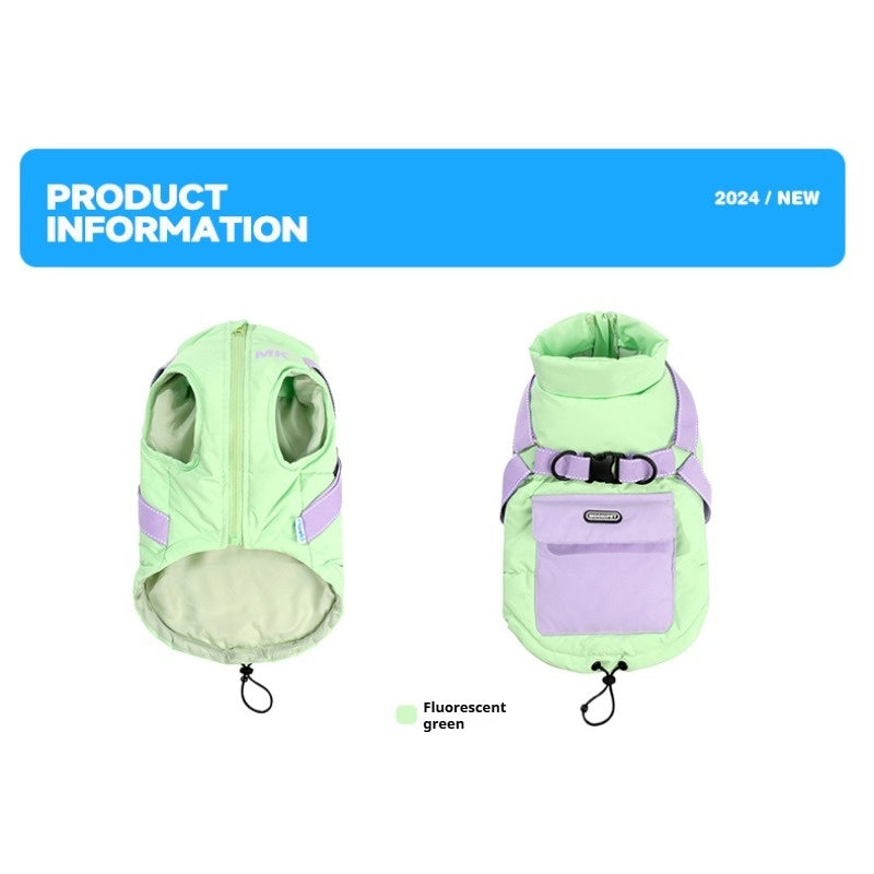 MookiPet® Green Outdoor Down Vest for Dogs