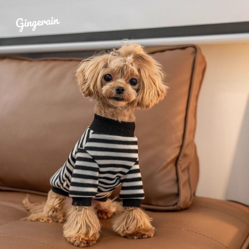 GINGERAIN® Cotton Striped Pullover Pet Sweatshirt - KIKOPALS