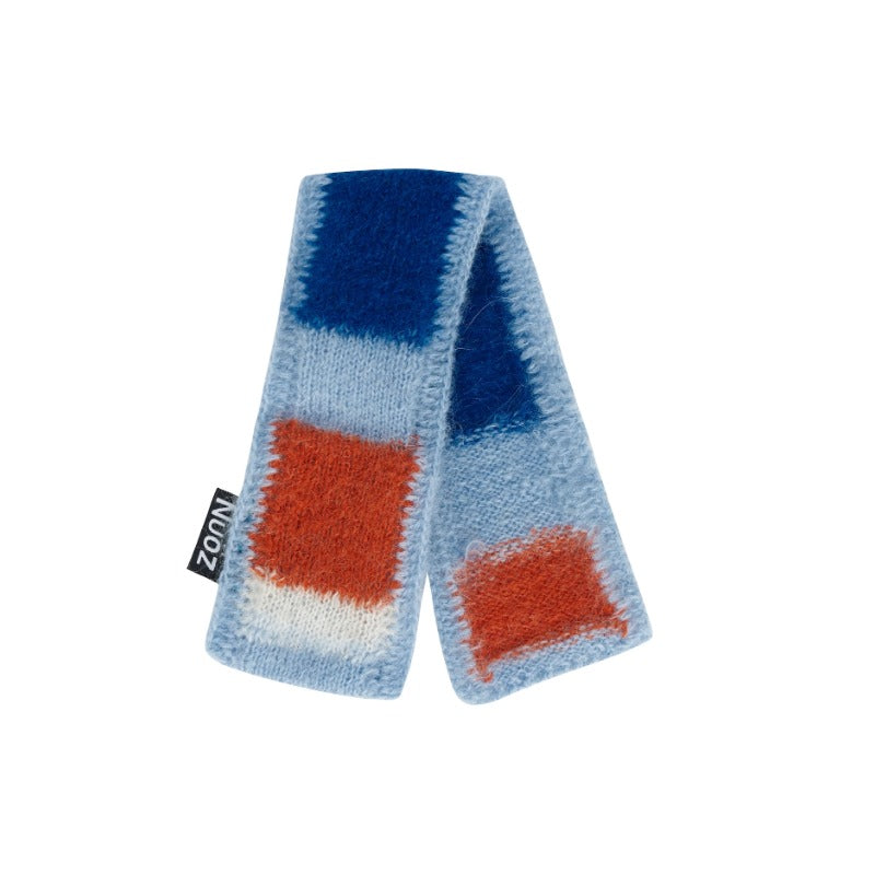Nuoz® Handmade Customized Pet Scarf - Color Block Mohair Wool for Dogs