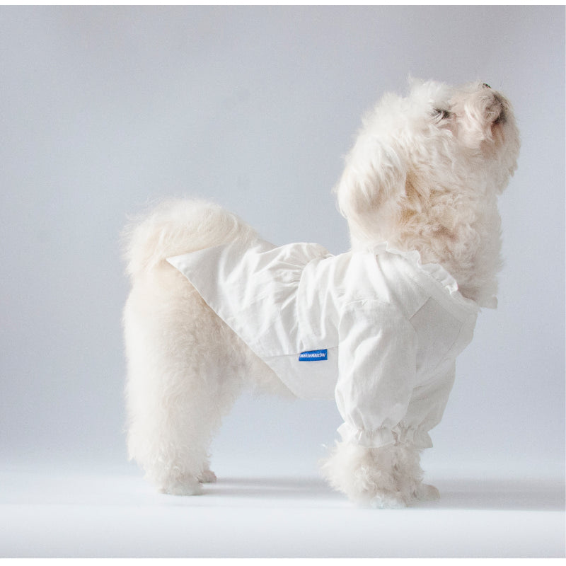 MARSHMALLOW® Vintage Ruffled Collar Shirt Dress for Dogs