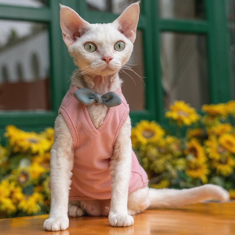 GINGERAIN®Cotton Ribbed Cat Vest - KIKOPALS