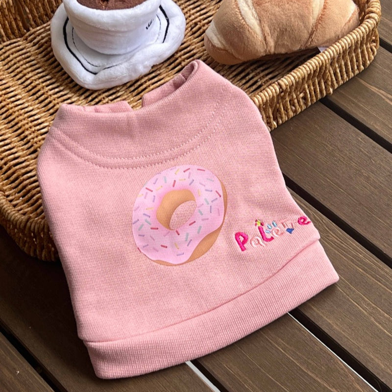 PalettePet® Pink Donut Print Sweater for Dogs
