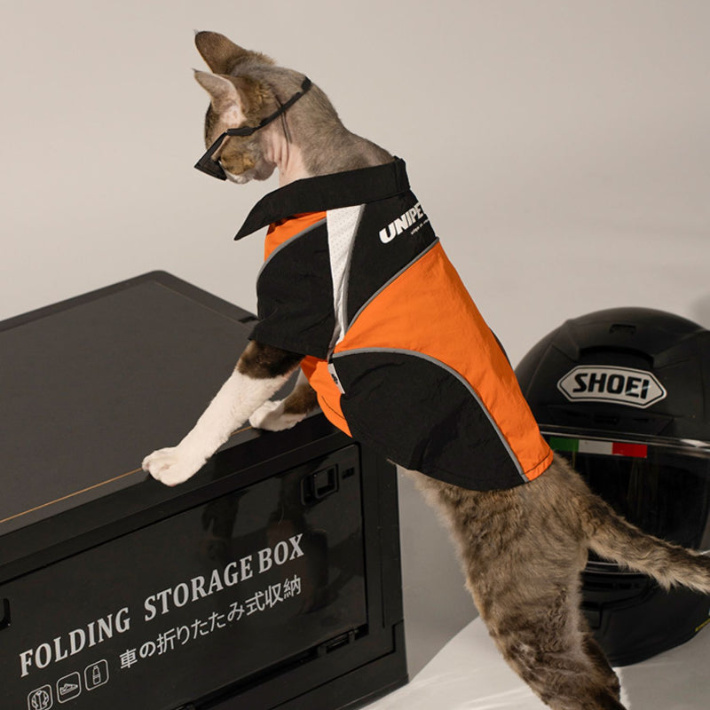 UNIPETISM® Sunset Orange Functional Jacket for Cats & Small Dogs