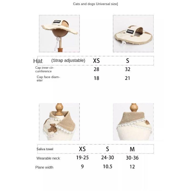 BITEONE® Bear-Themed Pet Fisherman Hat/Bib - KIKOPALS