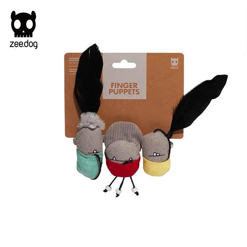 Zee.Dog® Finger Puppets Trio Cat Toy - KIKOPALS