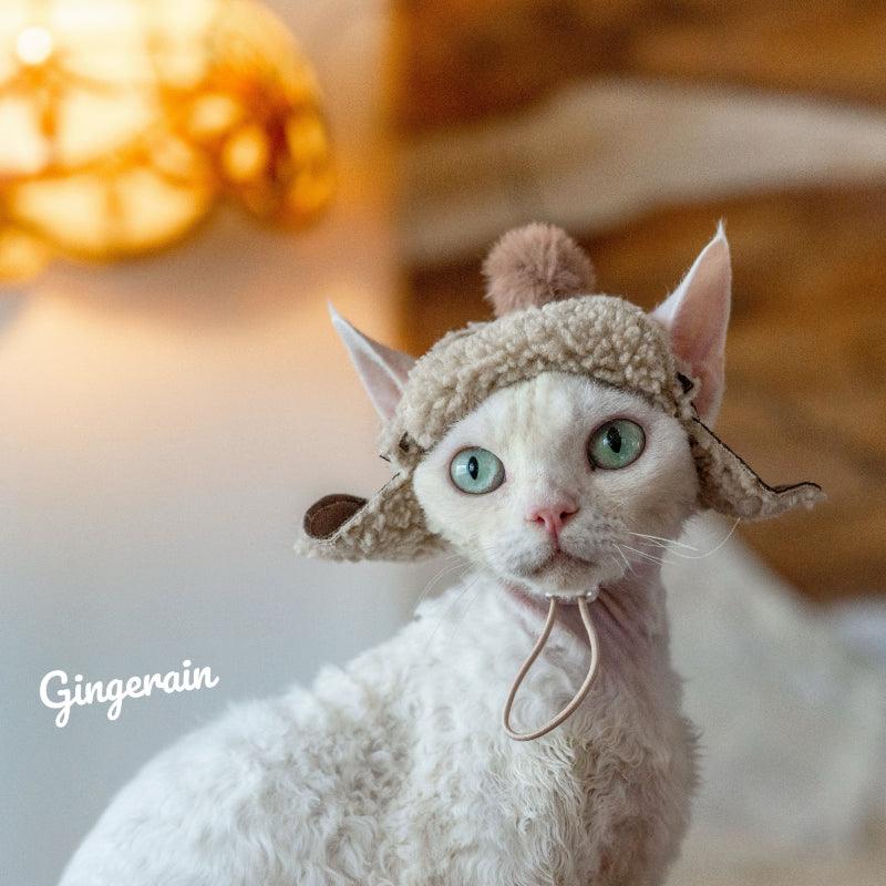 GINGERAIN® Faux Shearling Cat Hat - KIKOPALS