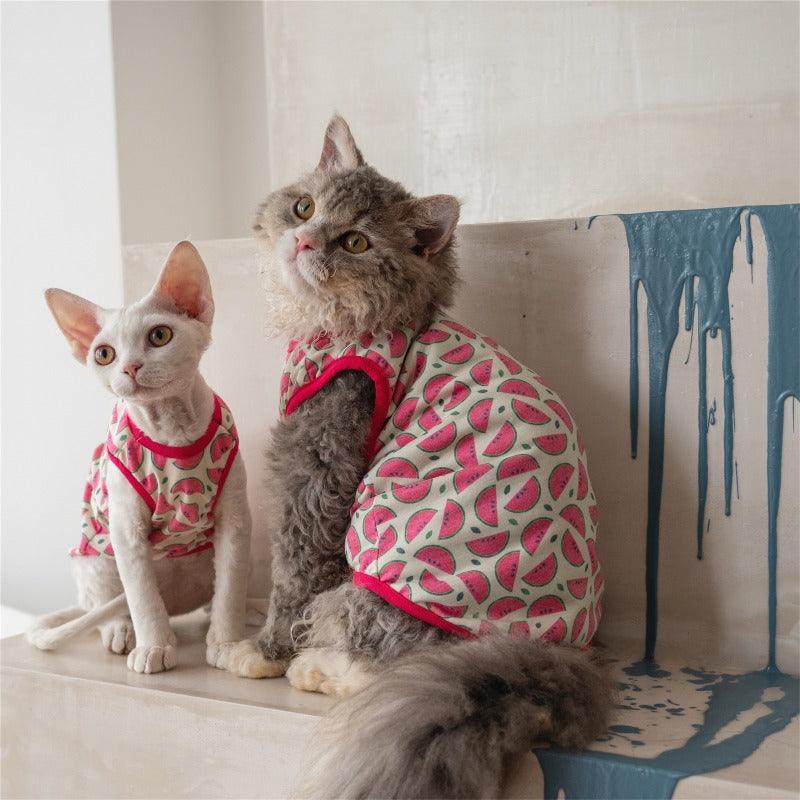 GINGERAIN® Cute Print Cotton Cat Vest - KIKOPALS