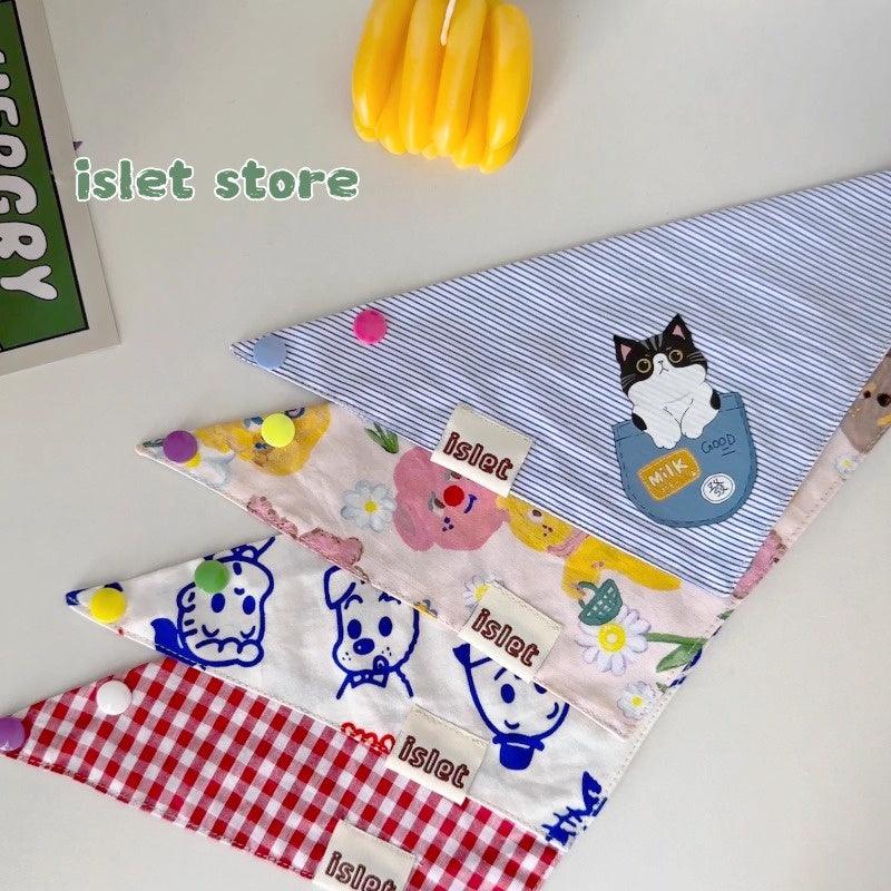 islet store® Cartoon Pet Triangle Bandana - KIKOPALS