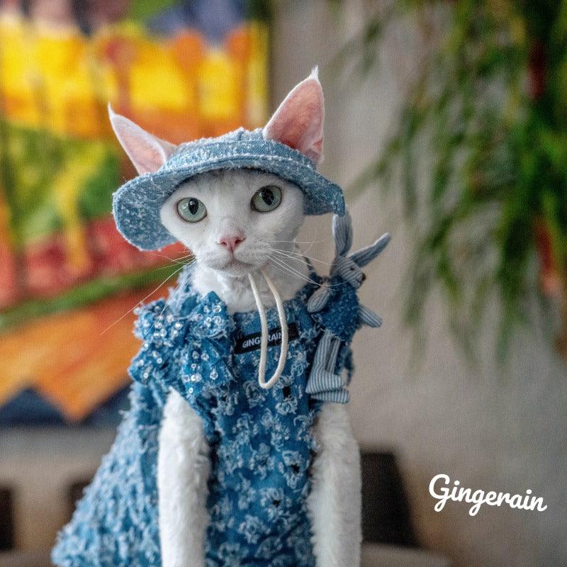 GINGERAIN® Soft Denim Cat Vest Outfit - KIKOPALS