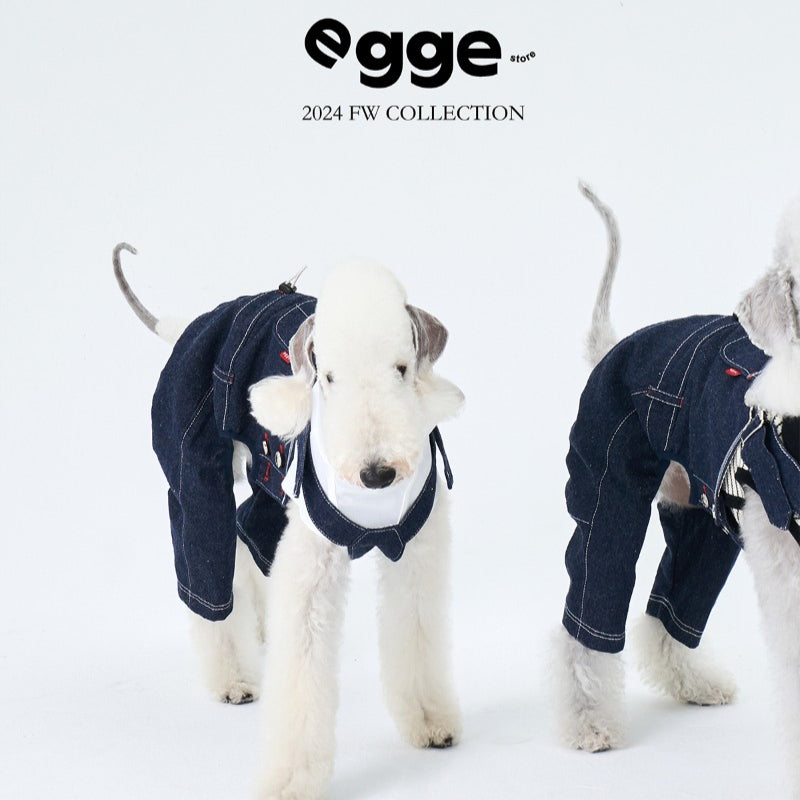 egge® Vintage Denim Overalls for Dogs