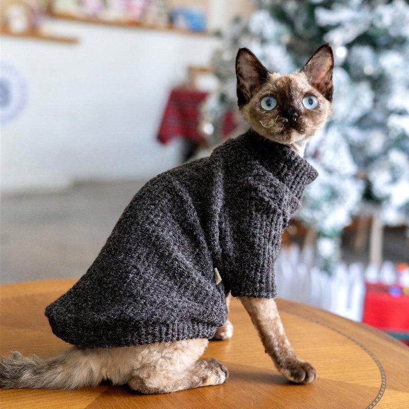 GINGERAIN® Warm Textured Cat Sweater - KIKOPALS