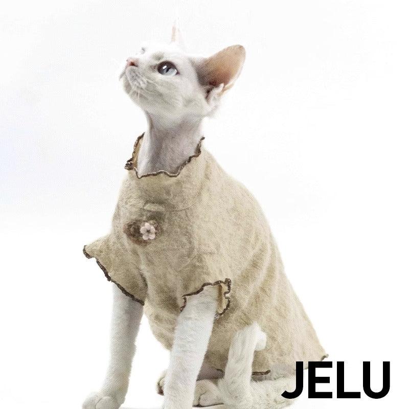 JELU® Light Khaki Lace Cat Clothing - KIKOPALS