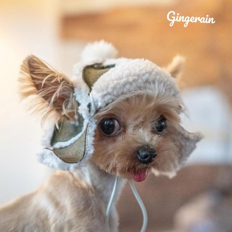 GINGERAIN® Fleece-Lined Pet Aviator Hat - KIKOPALS