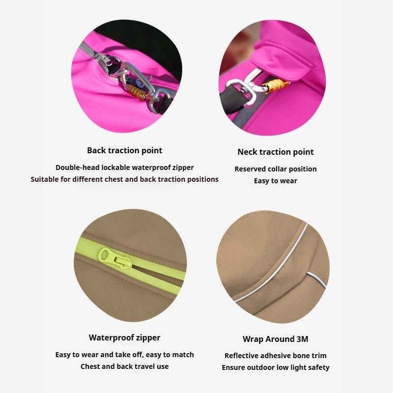 BlackDoggy® Warm Hardshell Four-Legged Jacket for Dogs