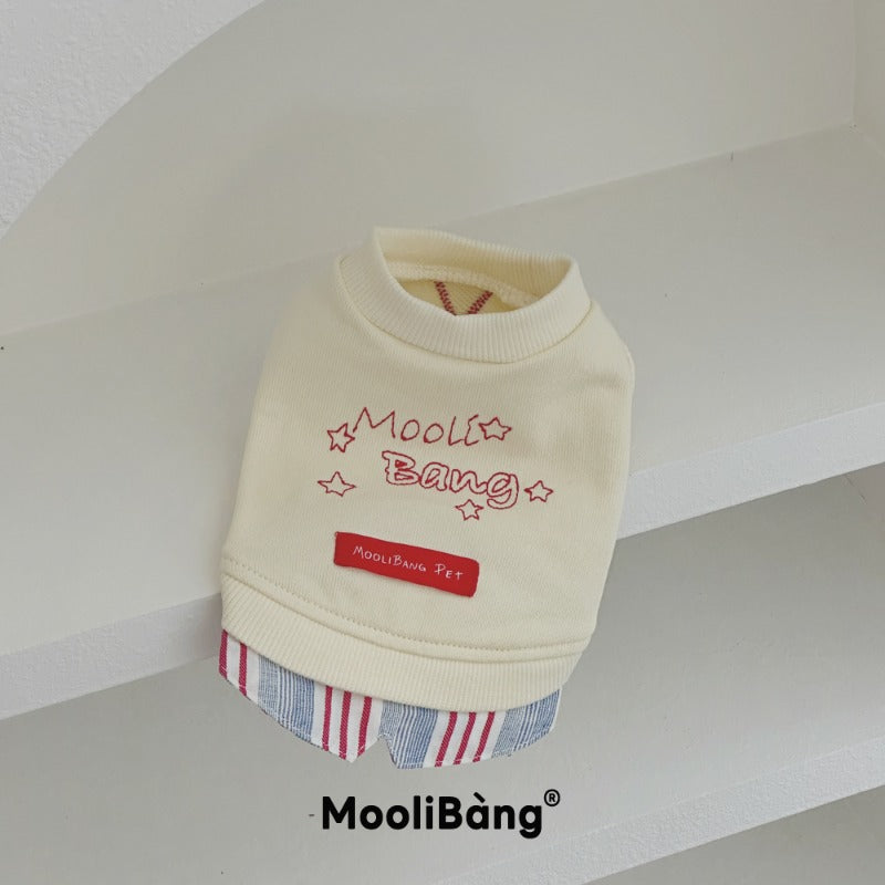 MooliBang® Round Neck Fake Two-Piece Sweatshirt for Small Dogs