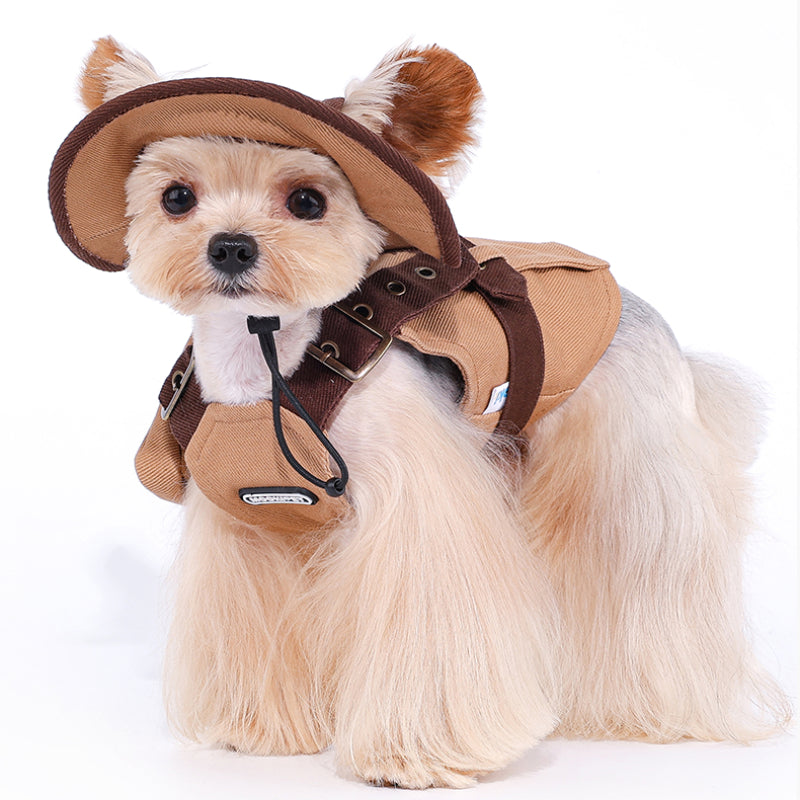 MookiPet® Khaki Ears Out Bucket Hat for Dogs & Cats