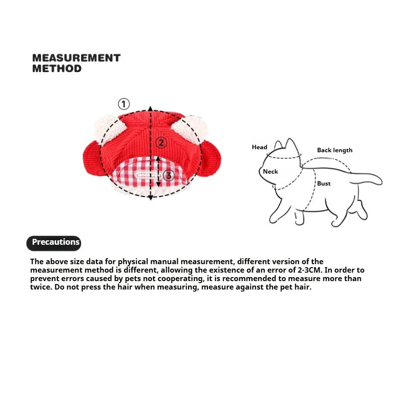 MookiPet® Red Warm Hat for Dogs & Cats