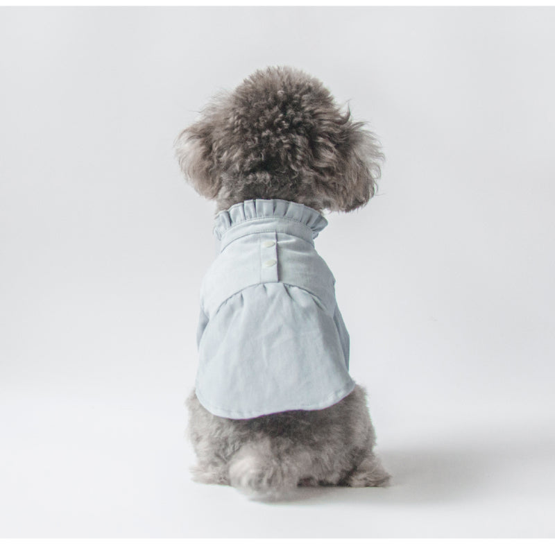 MARSHMALLOW® Vintage Ruffled Collar Shirt Dress for Dogs
