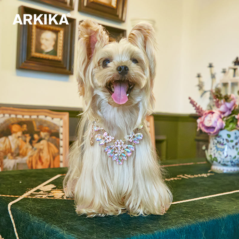 ARKIKA® Pearl Diamond Pet Collar Necklace