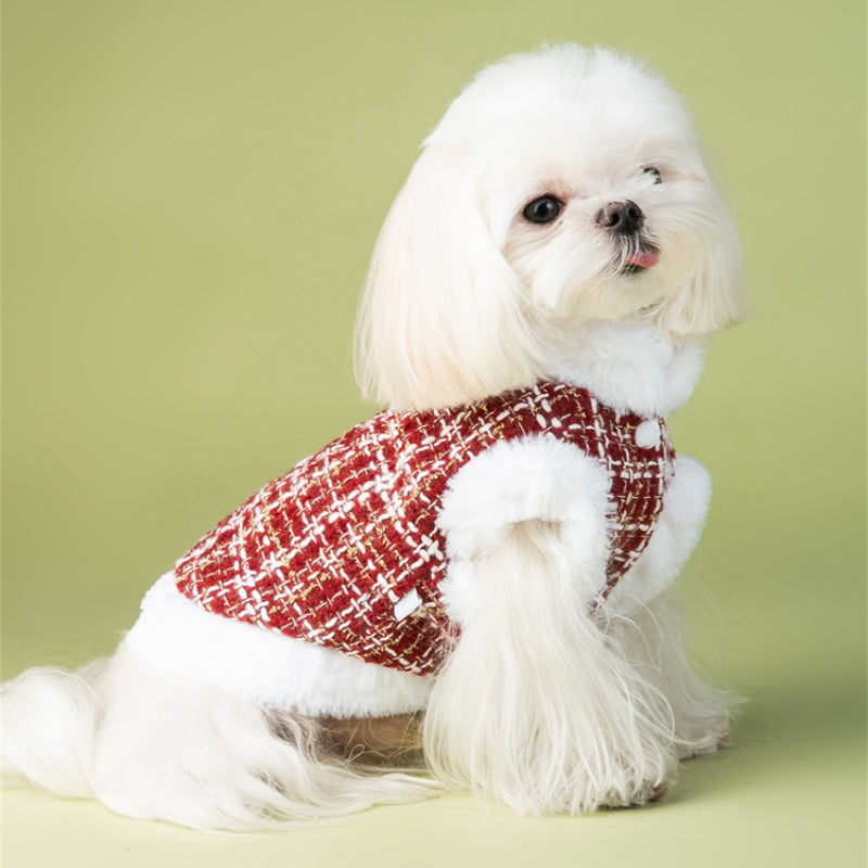 UPUPU® Chic Gold-Trimmed Cape For Dogs