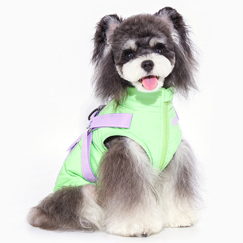 MookiPet® Green Outdoor Down Vest for Dogs