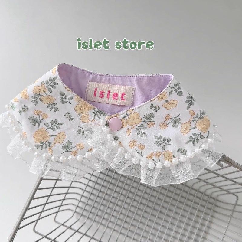 islet store® Handmade Floral Cream Pet Bib - KIKOPALS