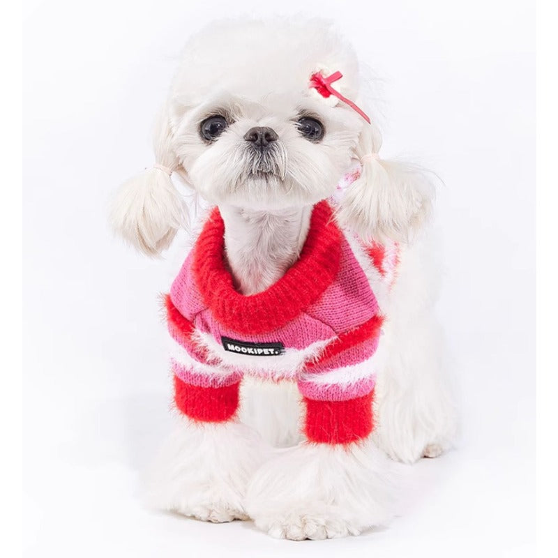 MookiPet® Love Power Generation Sweater - Red for Dogs & Cats