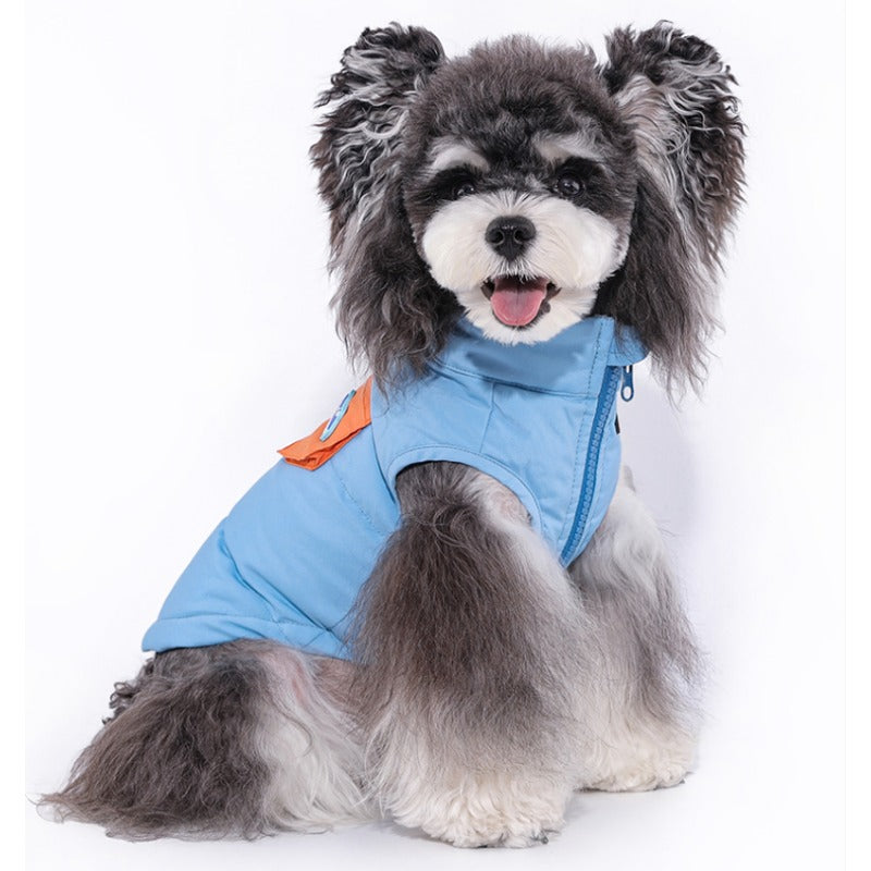 MookiPet® Outdoor Color-Block Down Vest & Hat for Dogs