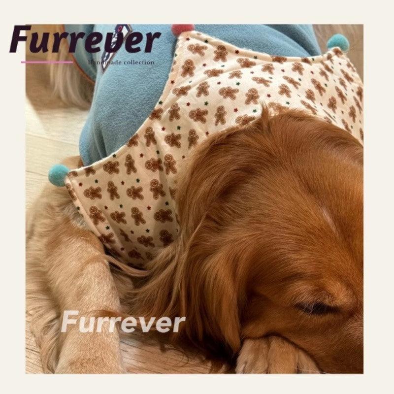 Furrever® Gingerbread Man Pet Shawl Bib - KIKOPALS