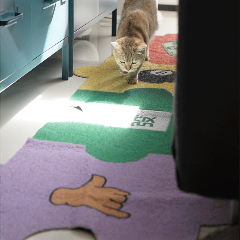 PAWZCITY® Cat Green PVC Puzzle Mat