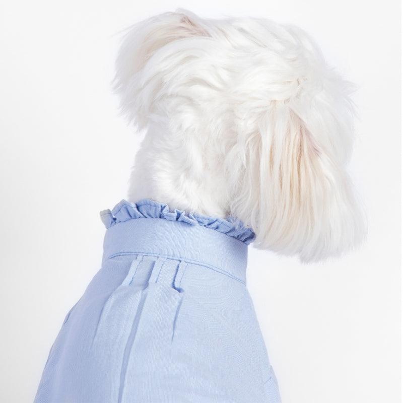 MQPET® Floral Lace-Collar Cotton-Linen Shirt - KIKOPALS