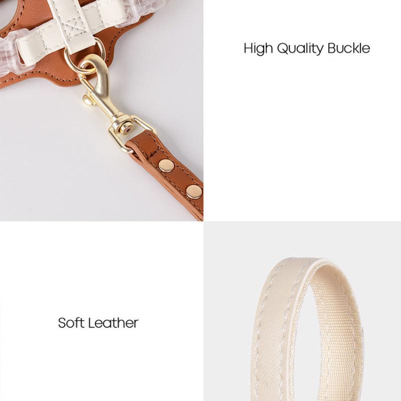 Minly® Leather Cat Harness & Leash Set - KIKOPALS