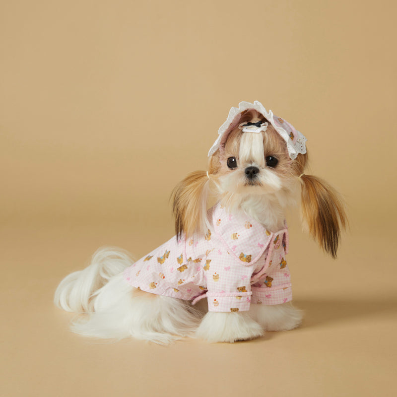 KIYOTT® Sweetheart Bear Print Cotton Dog Pajamas