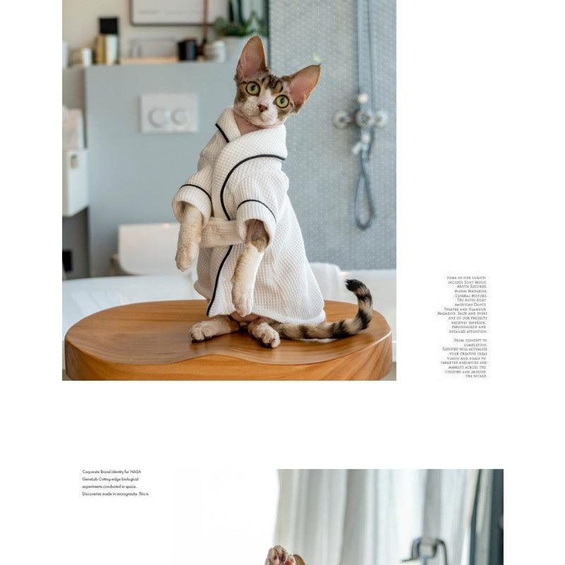 GINGERAIN® Soft Absorbent Cotton Pet Bathrobe - KIKOPALS