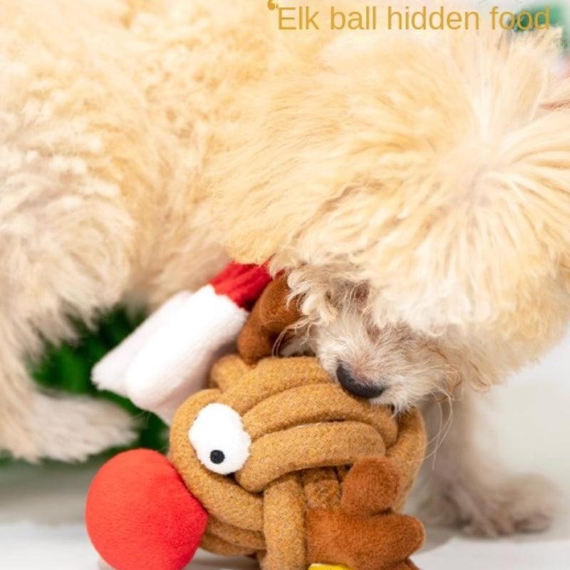 PETSVILLE® Reindeer Ball & Starry Christmas Tree Dog Toy - KIKOPALS