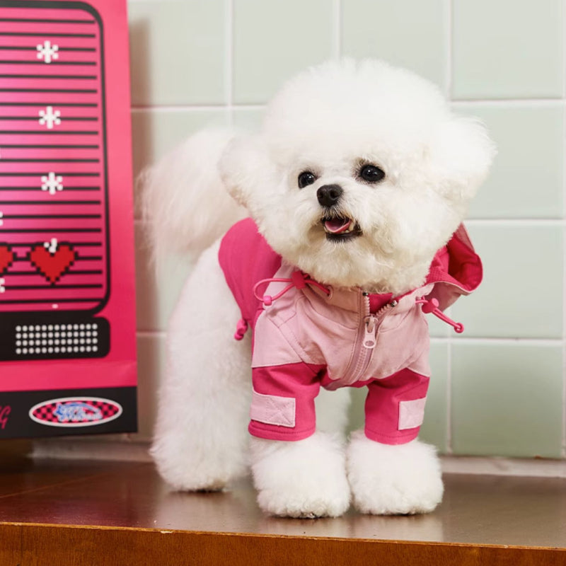 MookiPet® Sweet & Cool Hooded Jacket for Dogs & Cats - Rose Pink